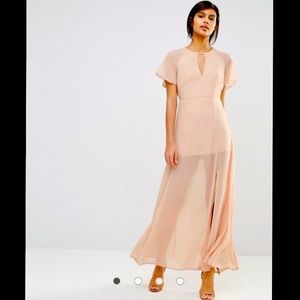 Flutter Sleeve Maxi Dress